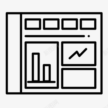 税务部门仪表板数据图形图标图标