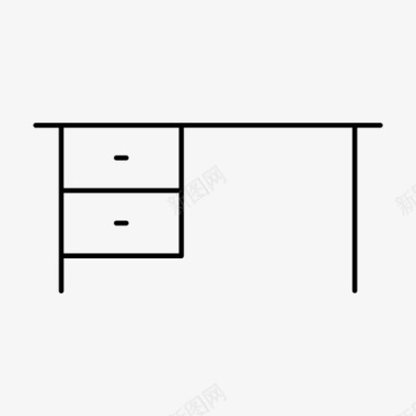 木制挂牌办公桌家具家庭图标图标