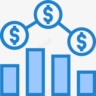 分析矢量图分析金融12蓝色图标图标
