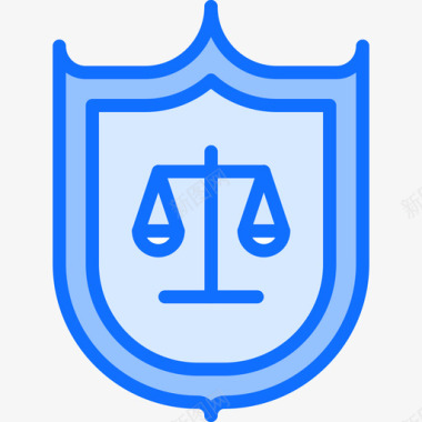 警徽法律12蓝色图标图标