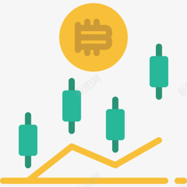 分析矢量图分析比特币104扁平图标图标