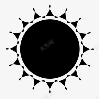 太阳装饰品灿烂的太阳图标图标