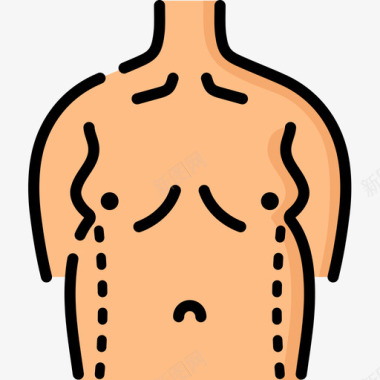 腹部CT腹部整形手术22线色图标图标