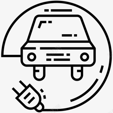 充电汽车环保汽车生态图标图标