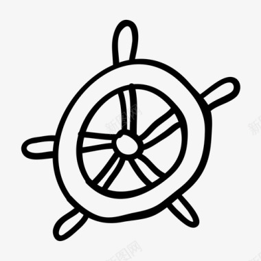 轮船轮子沙滩炎热图标图标