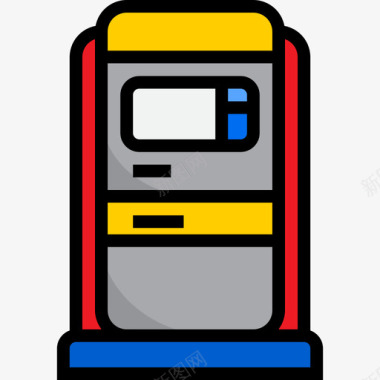 ATMAtm金融17线性彩色图标图标