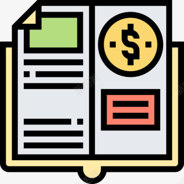 手册财务战略12线条颜色图标图标