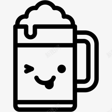 调皮啤酒饮料图标图标