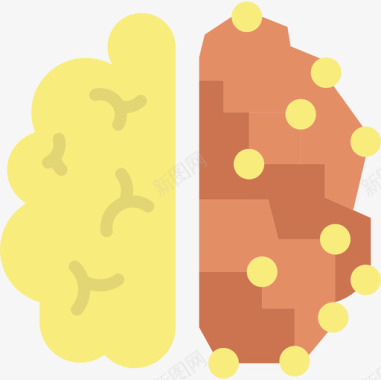 烹制大脑大脑人工智能51扁平图标图标