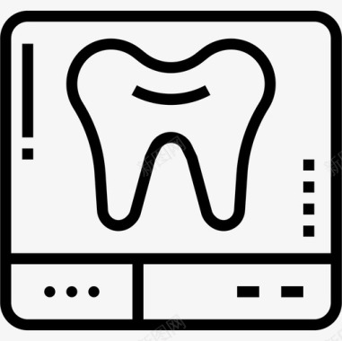 解剖解剖学牙科29线状图标图标