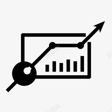 金融等距市场分析商业金融图标图标