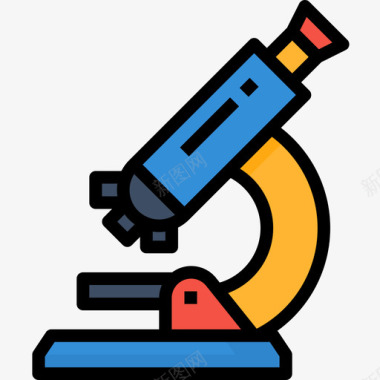 科学显微镜科学107线性颜色图标图标