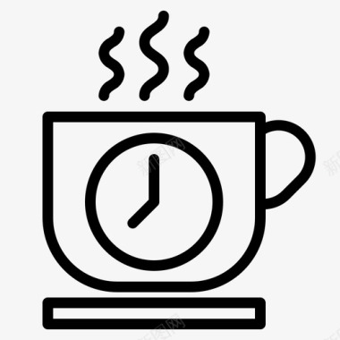 热咖啡杯饮料家图标图标