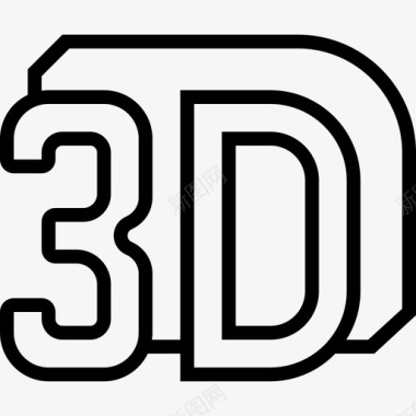 3D怪兽3d电影72线性图标图标