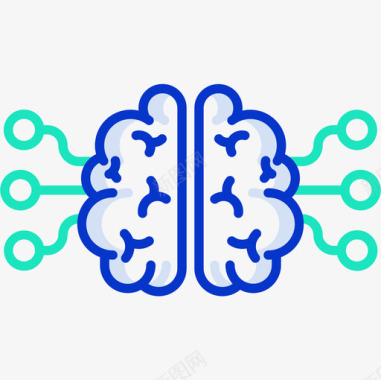 智能人工大脑人工智能50轮廓颜色图标图标