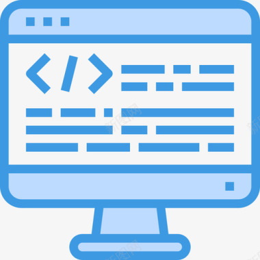编程网站和windows界面蓝色图标图标