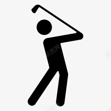 高尔夫高尔夫球运动员高尔夫运动员比赛图标图标
