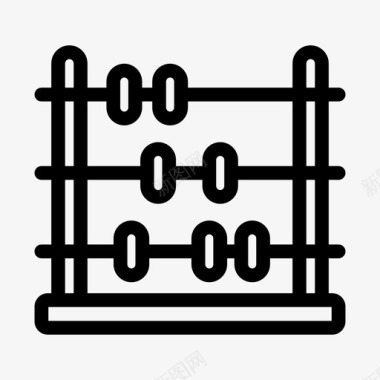 算盘盒子算盘计算计数图标图标