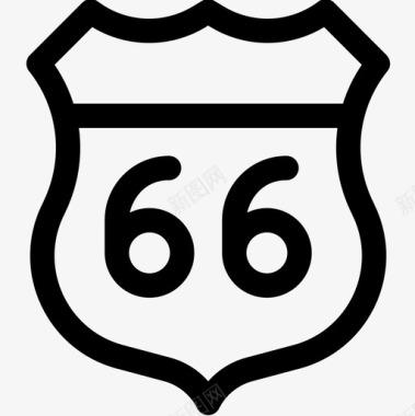 66号公路美国15号直线图标图标