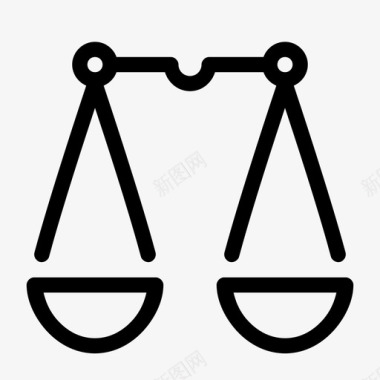 天平平衡判断公正图标图标