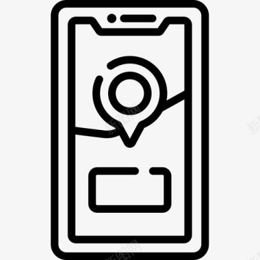 手机抖音应用手机旅游应用程序18线性图标图标