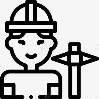 职业和工作矿工工作和职业10直系图标图标
