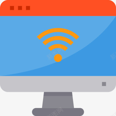 网站布局Wifi网站和windows界面4扁平图标图标
