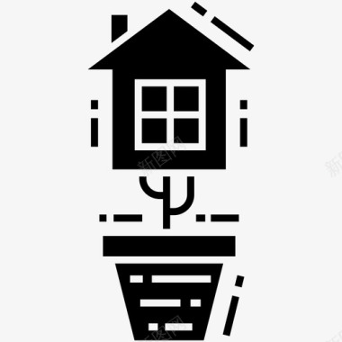 生态友好型住宅生态型住宅建筑图标图标