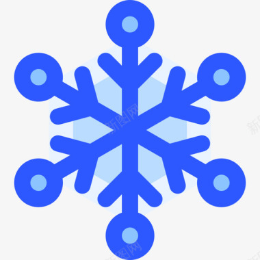 雪花冬天100蓝色图标图标