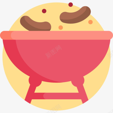 烧烤美食23平面图标图标