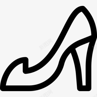 鞋母亲节23直线型图标图标