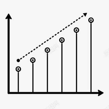 分析矢量图时间线分析增长图标图标