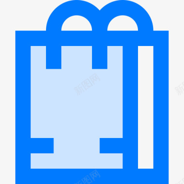 便利帖png购物袋城市便利设施3蓝色图标图标