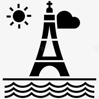 埃菲尔铁塔建筑建筑塔图标图标