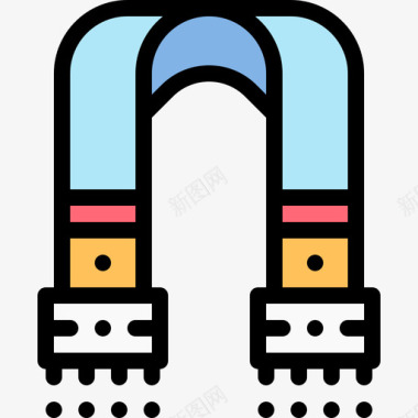针织印花围巾针织品1线性颜色图标图标