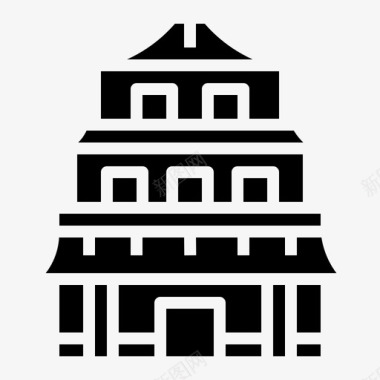 建筑中国文化图标图标