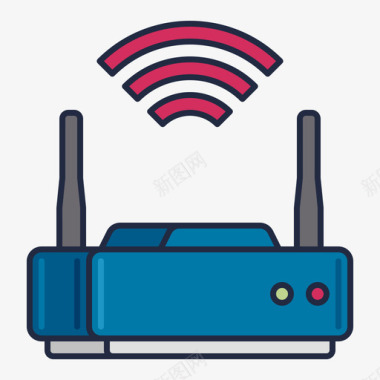 我的空间Wifi共工作空间7线性颜色图标图标