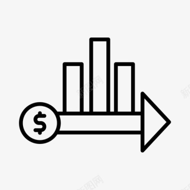 金融等距业务增长酒吧金融图标图标