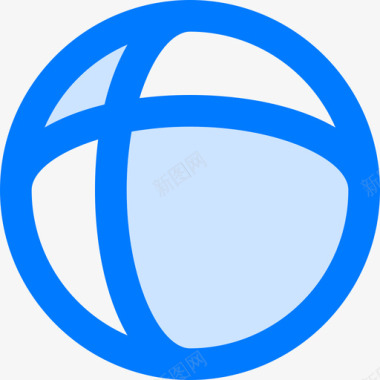 球体3d4蓝色图标图标