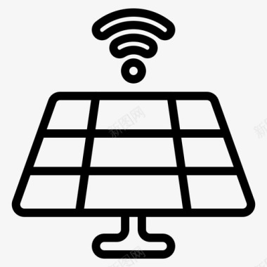 智能太阳能电池板城市现代图标图标