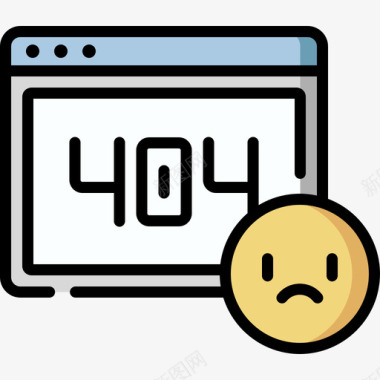 WEB风格错误404web开发线性颜色图标图标