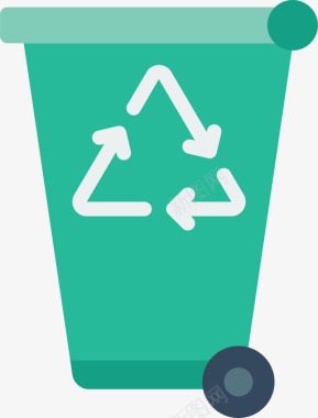 回收箱垃圾5扁平图标图标
