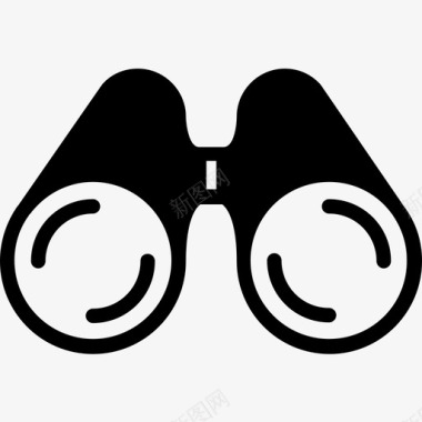 双筒望远镜冒险军事图标图标