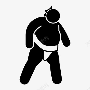 相扑打架肥胖图标图标