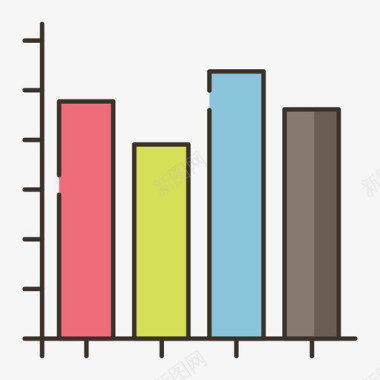 条形图信息图4线颜色图标图标