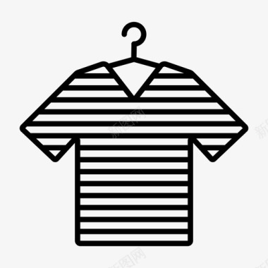 彩色t恤衣服洗衣房图标图标