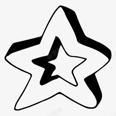 星星几何形状教育图标图标