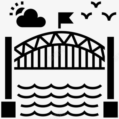 伦敦桥桥梁建筑英国桥图标图标
