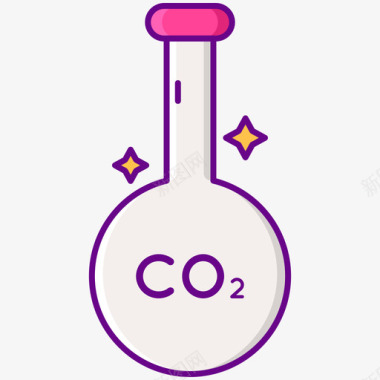 二氧化碳二氧化碳cbd油1线性颜色图标图标