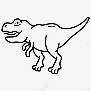 霸王龙古代动物恐龙图标图标